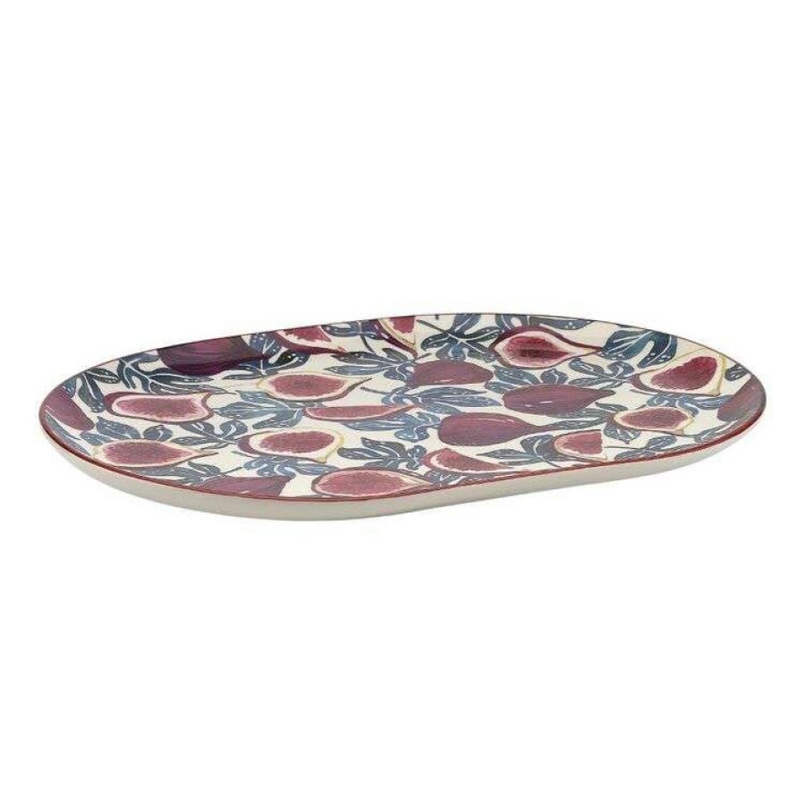 Kitchen & Dining * | Ecology Punch Large Oval Platter 40.5 X 28.5 X 2.5 Cm Fig