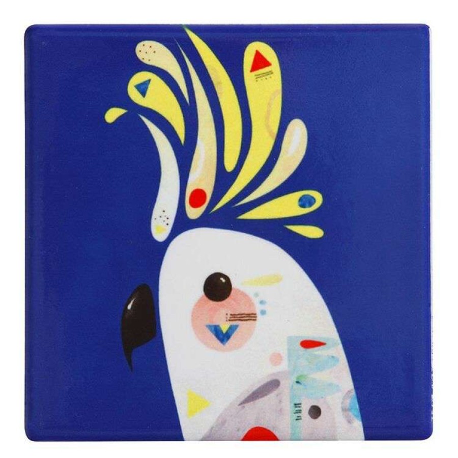 Kitchen & Dining * | Maxwell & Williams Pete Cromer Coaster 9.5Cm Cockatoo