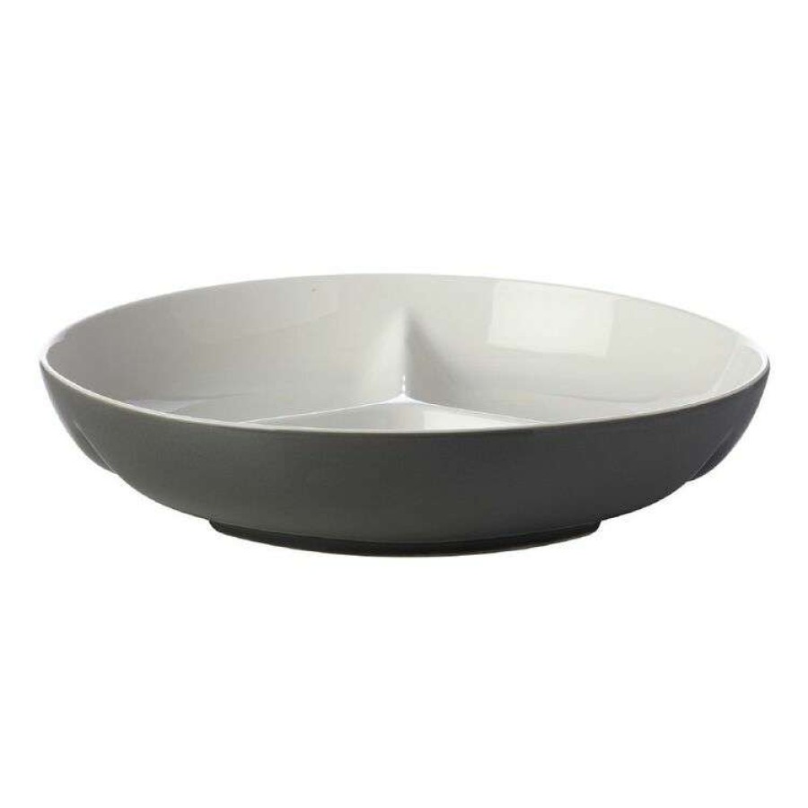 Kitchen & Dining * | Maxwell & Williams Mezze Divided Platter 32Cm Charcoal Gift Boxed