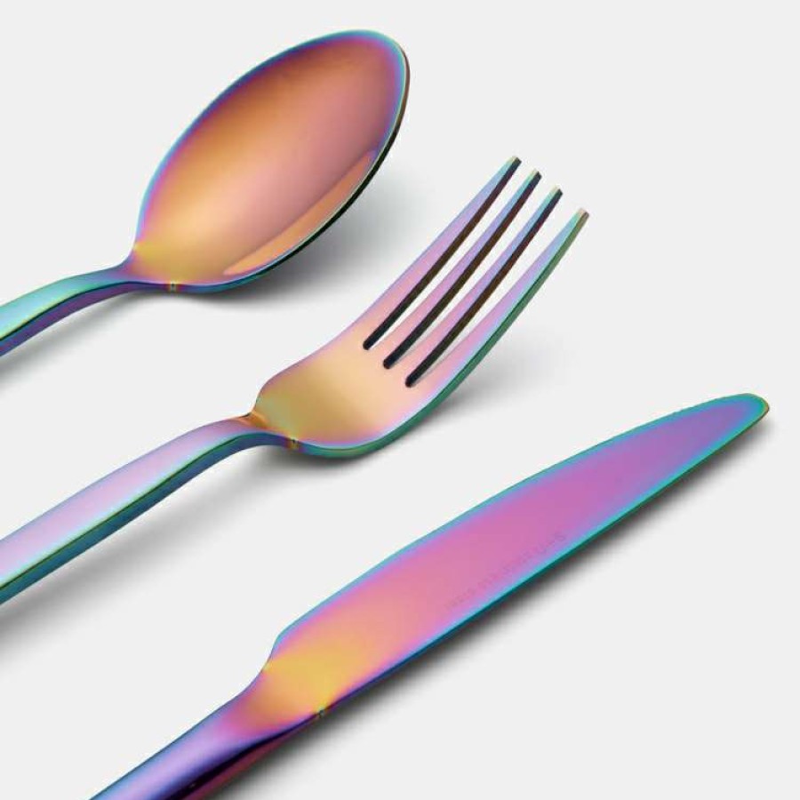 Kitchen & Dining * | Smith & Nobel Arte 24-Piece Cutlery Set Shiny Rainbow