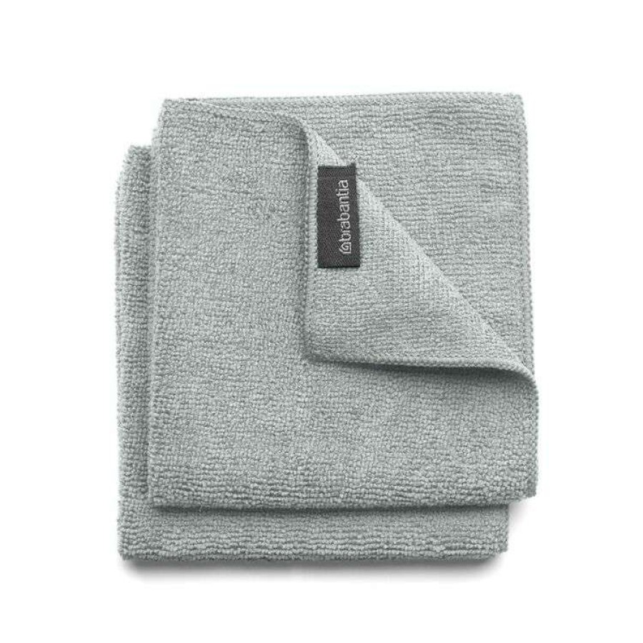 Kitchen & Dining * | Brabantia Microfiber Dish Cloths Set Of 2 Mid Grey