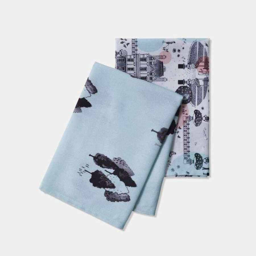 Kitchen & Dining * | Mozi The Park Tea Towel Set 50 X 70 Cm