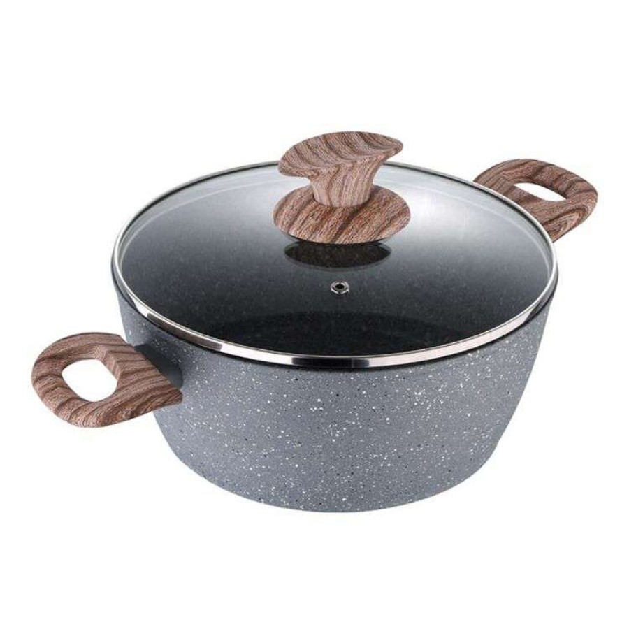 Kitchen & Dining * | Bergner Granito Aluminium Casserole 28Cm