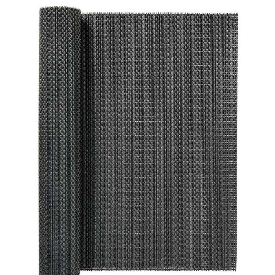 Kitchen & Dining * | Just Home Benjamin Vinyl Runner Charcoal