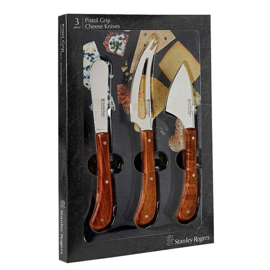 Kitchen & Dining * | Stanley Rogers Pistol Grip Acacia 3-Piece Cheese Set