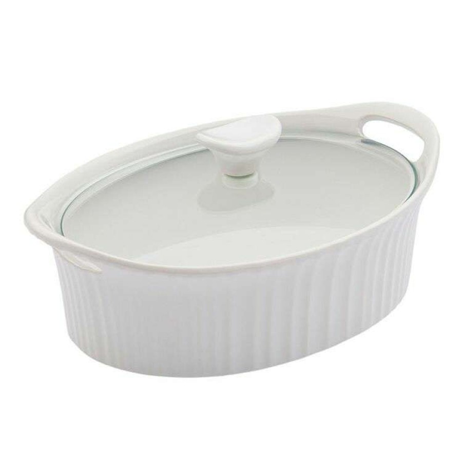 Kitchen & Dining * | Corningware French White Ovenware Oval Casserole 2.35L