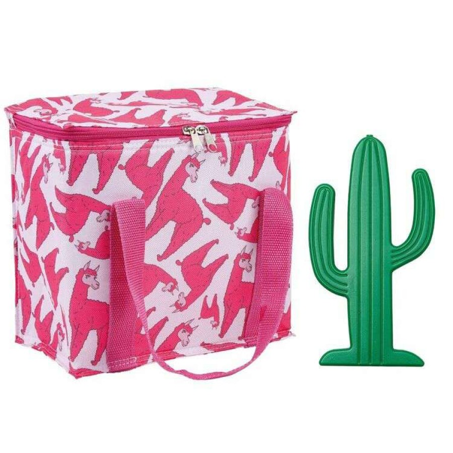 Kitchen & Dining * | Porta Summer Fun Lucy Llama Cooler Bag And Ice Block Set