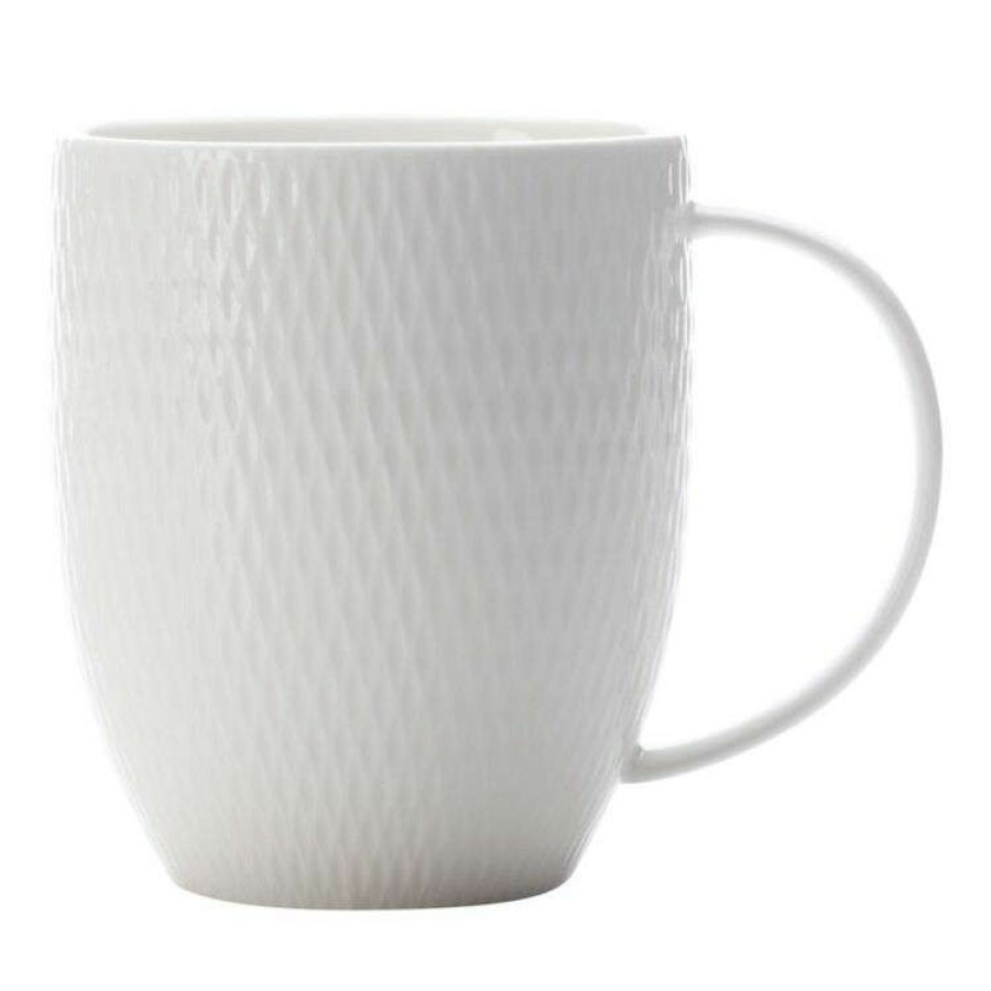 Kitchen & Dining * | Maxwell & Williams White Basics Diamonds Coupe Mug 370Ml