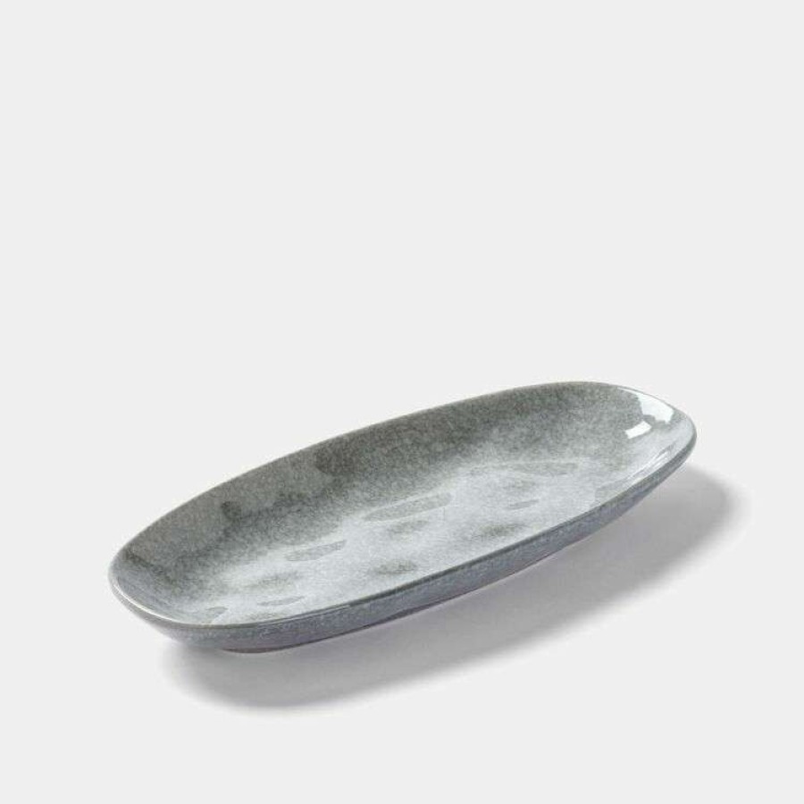 Kitchen & Dining * | St Clare Oval Platter 28X13Cm Reactive Grey