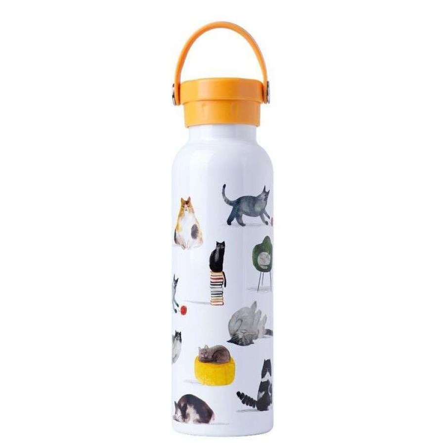 Kitchen & Dining * | Maxwell & Williams Marc Martin Feline Friends Double Wall Insulated Bottle 600Ml