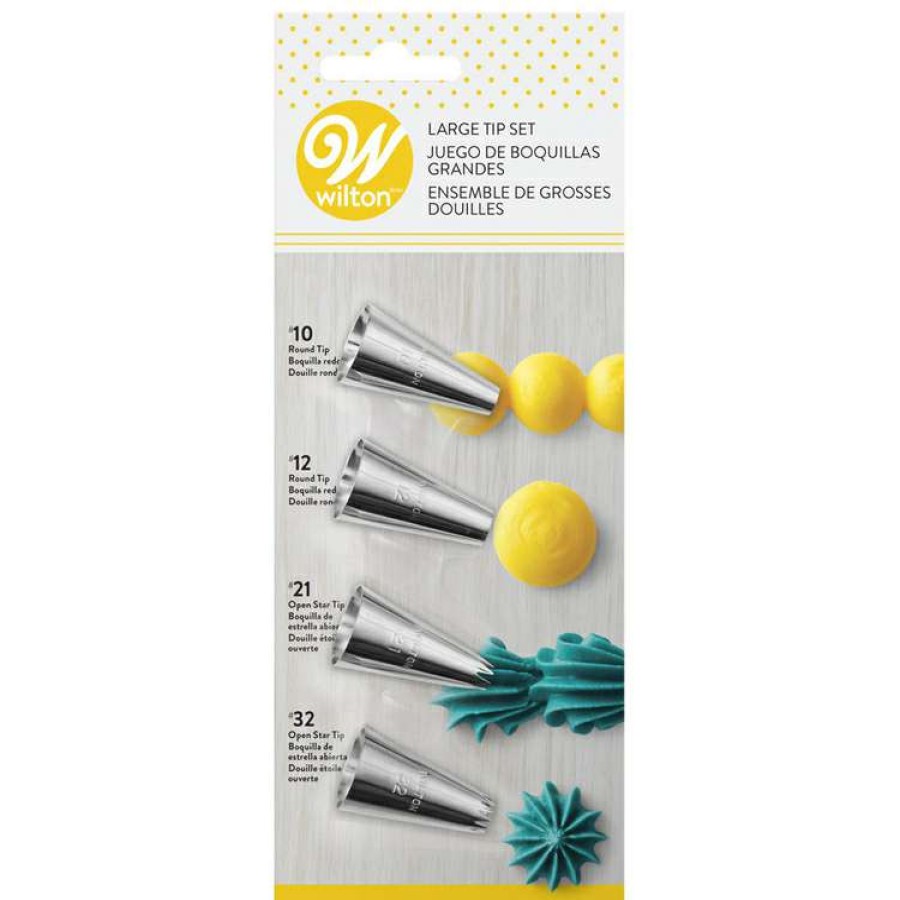 Kitchen & Dining * | Wilton Large Piping Tip Set 4 Piece