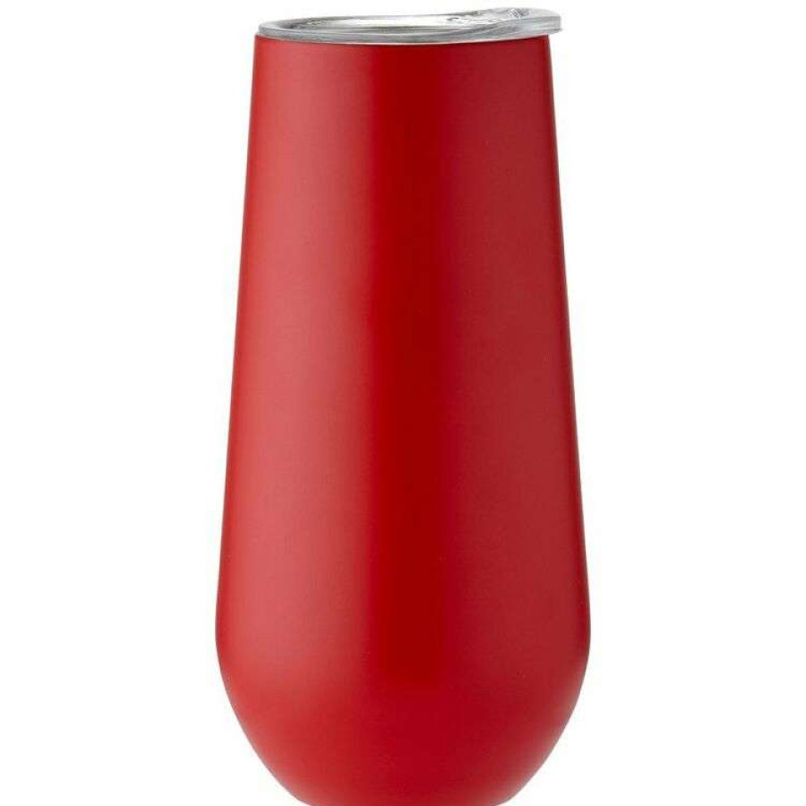 Kitchen & Dining * | Porta Portables Stainless Steel Red Champagne Tumbler