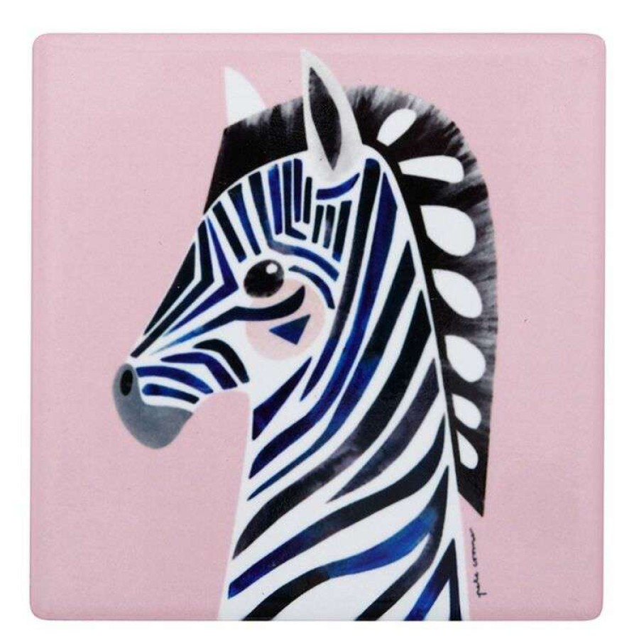 Kitchen & Dining * | Maxwell & Williams Pete Cromer Wildlife Coaster 9.5Cm Zebra