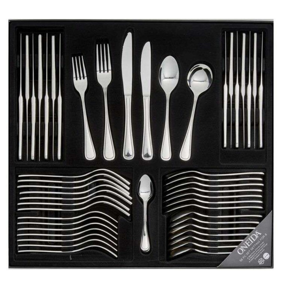 Kitchen & Dining * | Oneida New Rim 18/10 56-Piece Cutlery Set