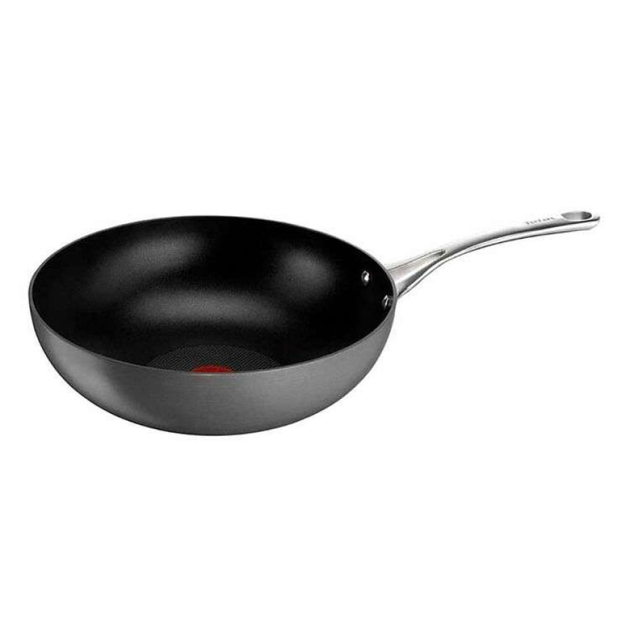 Kitchen & Dining * | Tefal Gourmet Hard Anodised Wok 28Cm