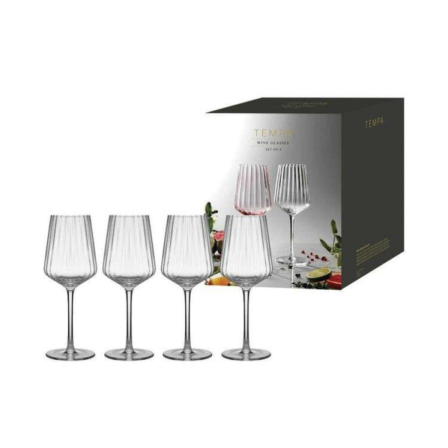 Kitchen & Dining * | Tempa Esme 4 Pack Wine Glass Clear