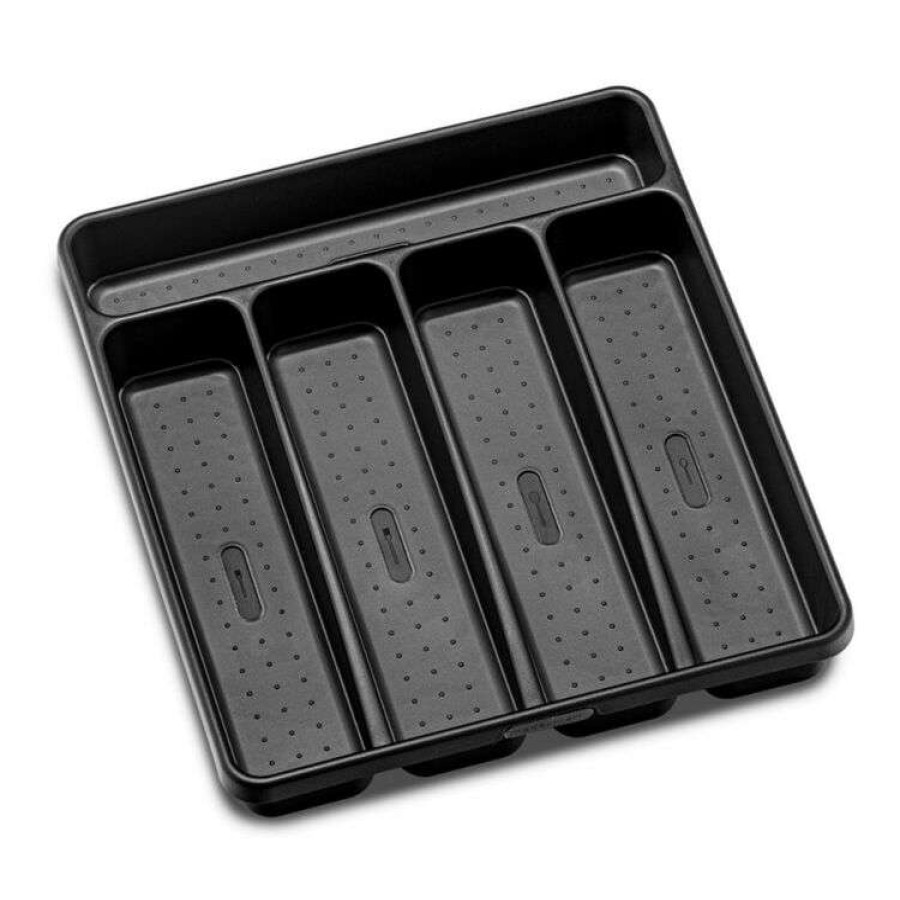 Kitchen & Dining * | Madesmart 5 Compartment Cutlery Tray Carbon