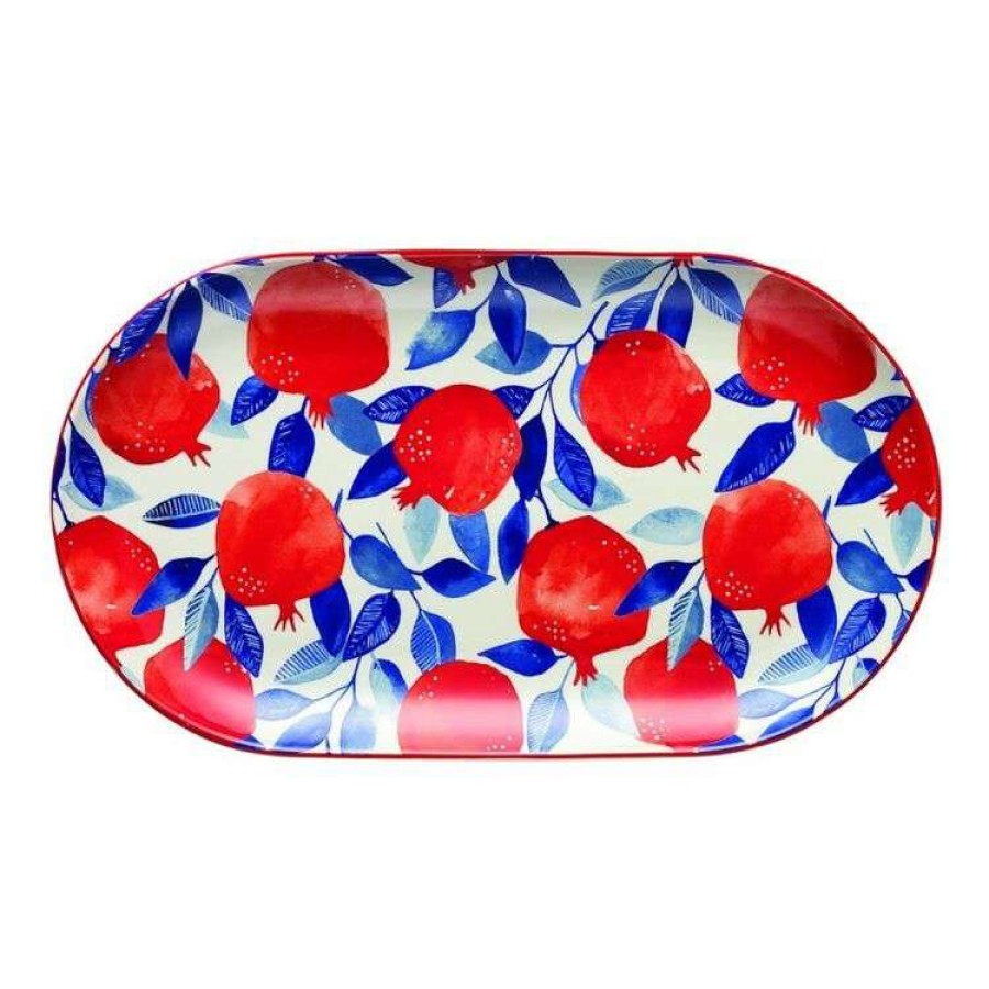 Kitchen & Dining * | Ecology Punch Oval Platter 32 X 18 Cm Pomegranate