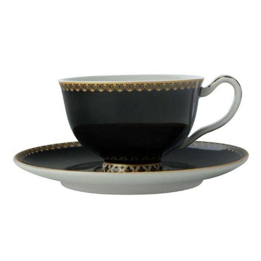 Kitchen & Dining * | Maxwell & Williams Teas & C'S Classic Footed Cup & Saucer 200Ml Black Gift Boxed