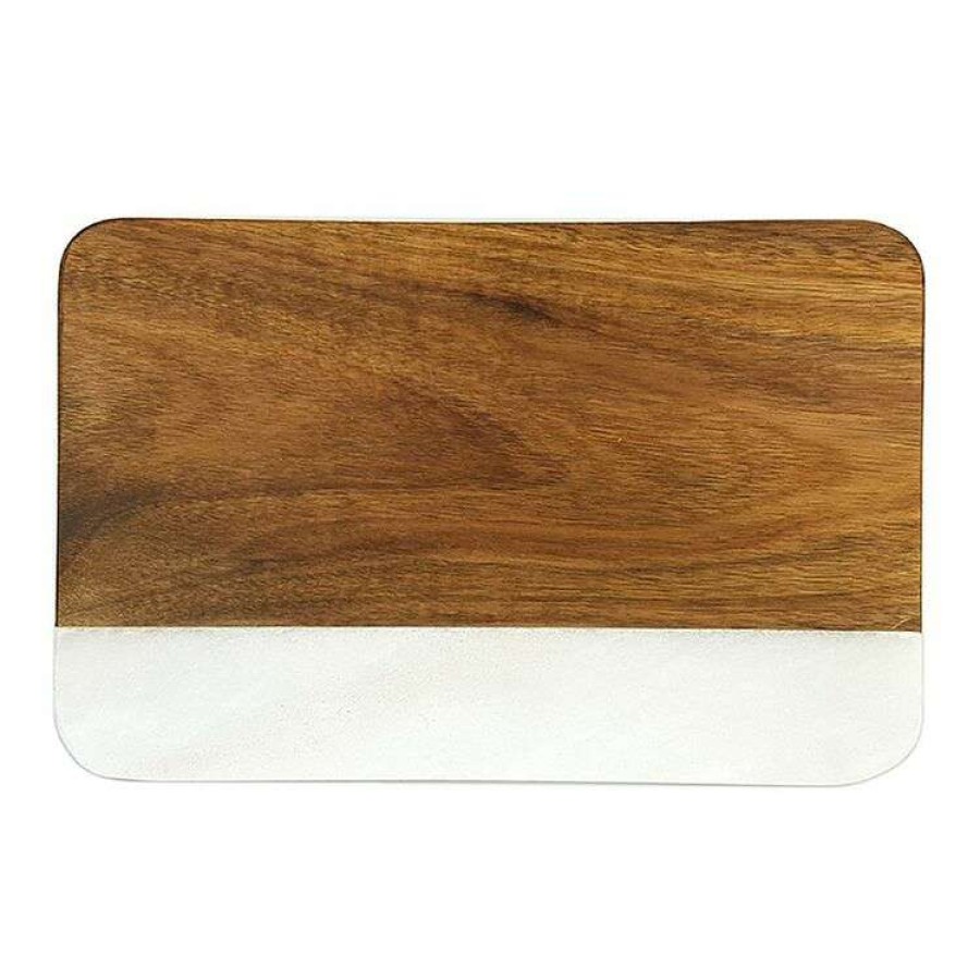 Kitchen & Dining * | Classica Acacia/Marble Rectangular Board 27.9 X 17.8 Cm