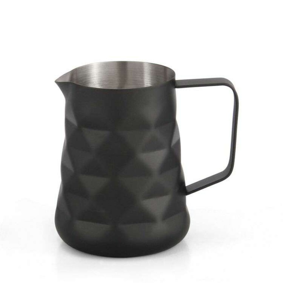 Kitchen & Dining * | Coffee Culture Diamond Matte Black Stainless Steel Milk Frothing Jug 600Ml