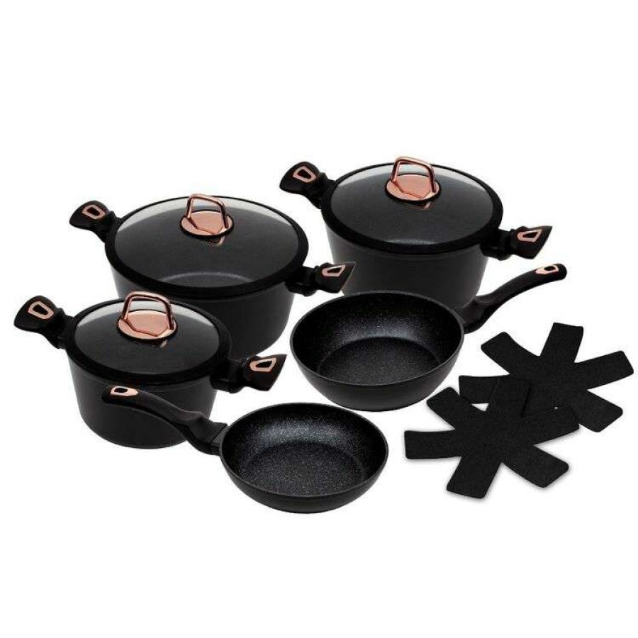 Kitchen & Dining * | Taste The Difference Black Rose 10-Piece Cookset