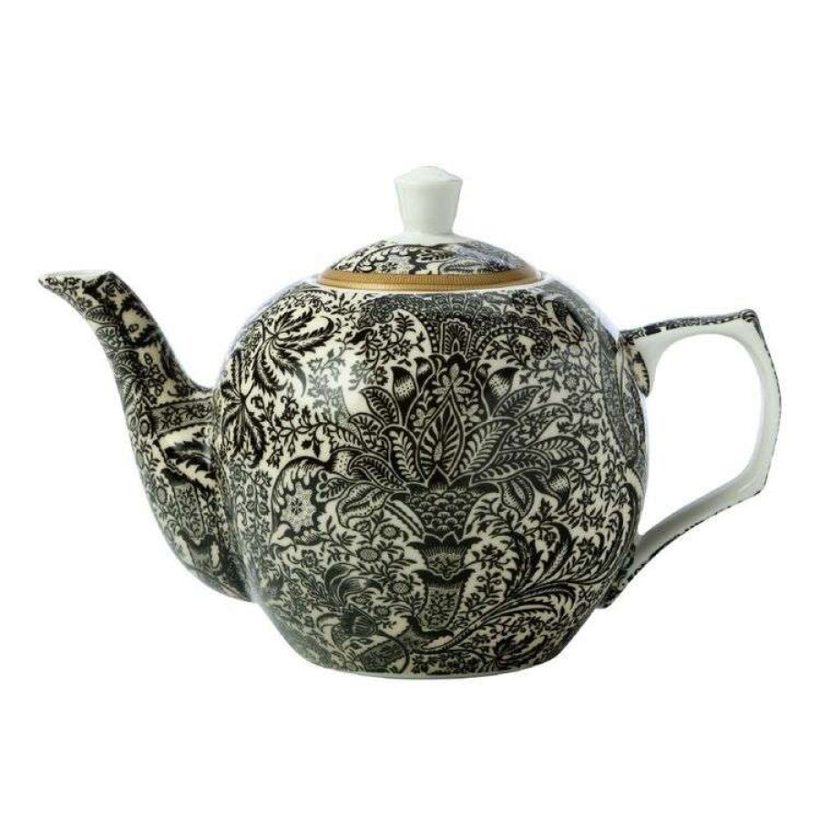 Kitchen & Dining * | Casa Domani William Morris Teapot 750Ml Black Seaweed Gift Boxed