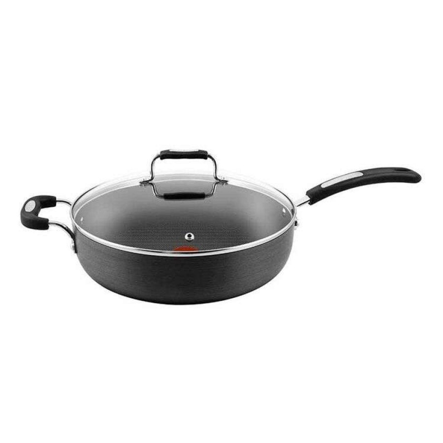 Kitchen & Dining * | Tefal Specialty Hard Anodised Jumbo Saute Pan With Lid