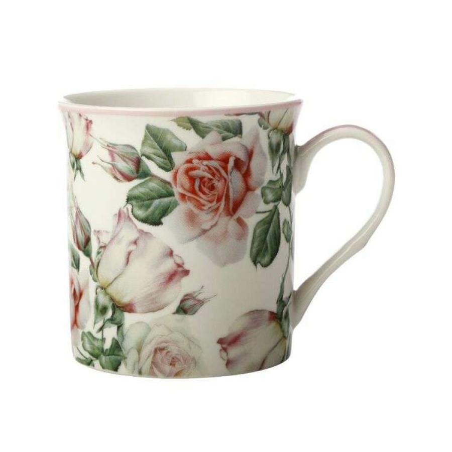 Kitchen & Dining * | Casa Domani Chelsea Gardens Mug 300Ml Cabbage Roses Tin Gift Boxed