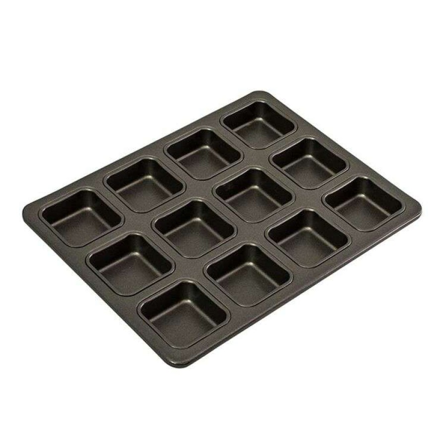 Kitchen & Dining * | Bakemaster Non-Stick 12 Cup Square Brownie Pan 34X26Cm