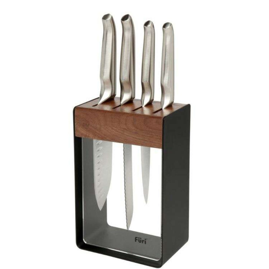 Kitchen & Dining * | Furi Pro Black Knife Block 5-Piece Set