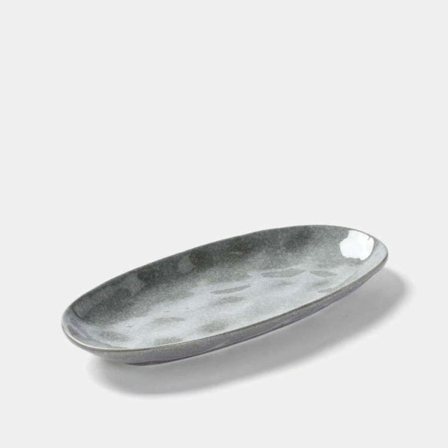 Kitchen & Dining * | St Clare Oval Platter 35X17Cm Reactive Grey