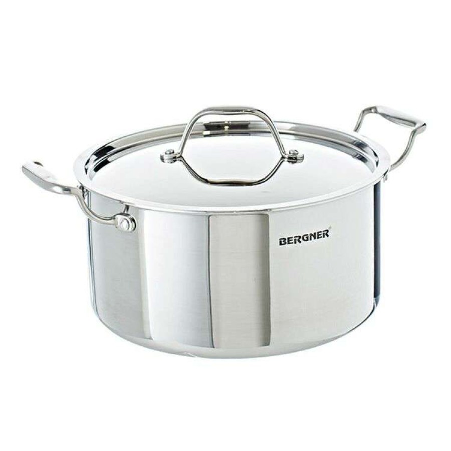 Kitchen & Dining * | Bergner Argent Stainless Steel Induction Casserole 24Cm