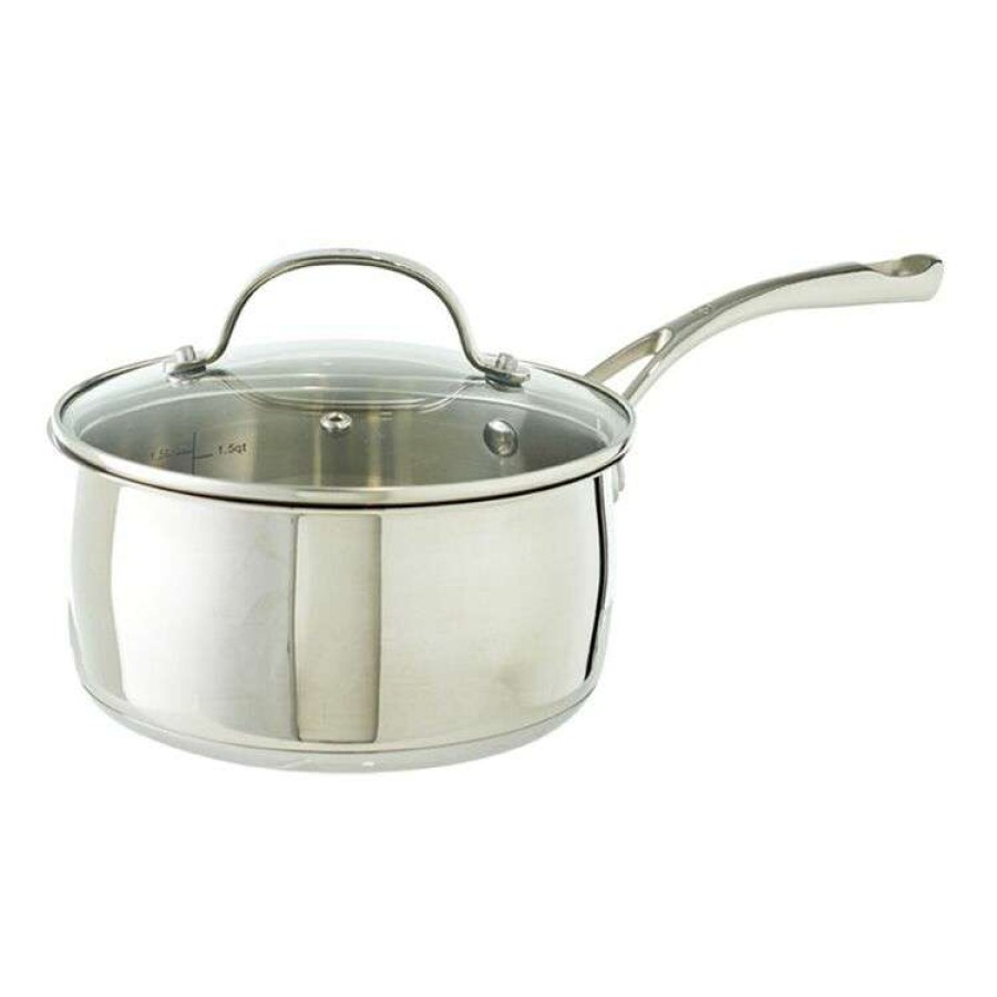 Kitchen & Dining * | Swiss Diamond Premium Steel Saucepan With Lid 18Cm