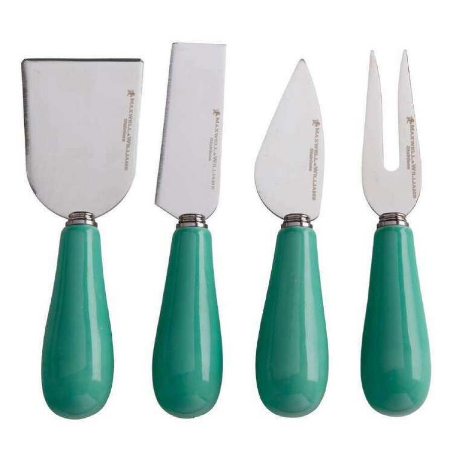 Kitchen & Dining * | Maxwell & Williams Mezze Cheese Knife Set 4 Piece Jade Gift Boxed