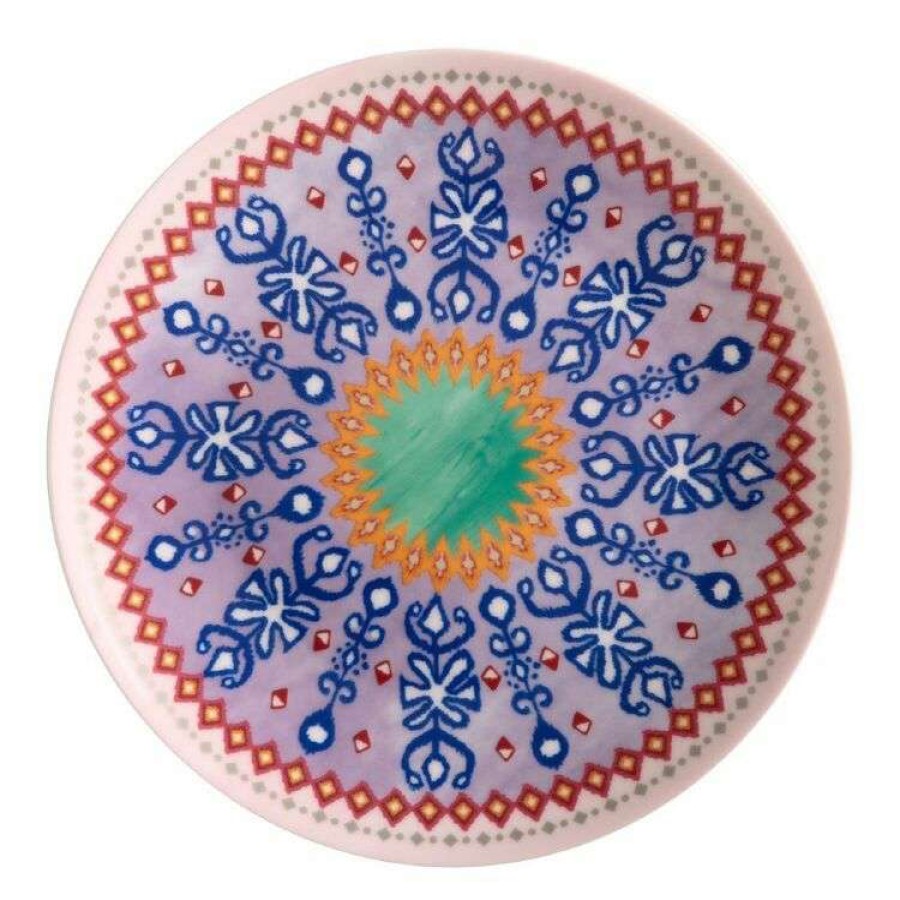 Kitchen & Dining * | Maxwell & Williams Teas & C'S Zanzibar Coupe Plate 19.5Cm Ikat Gift Boxed