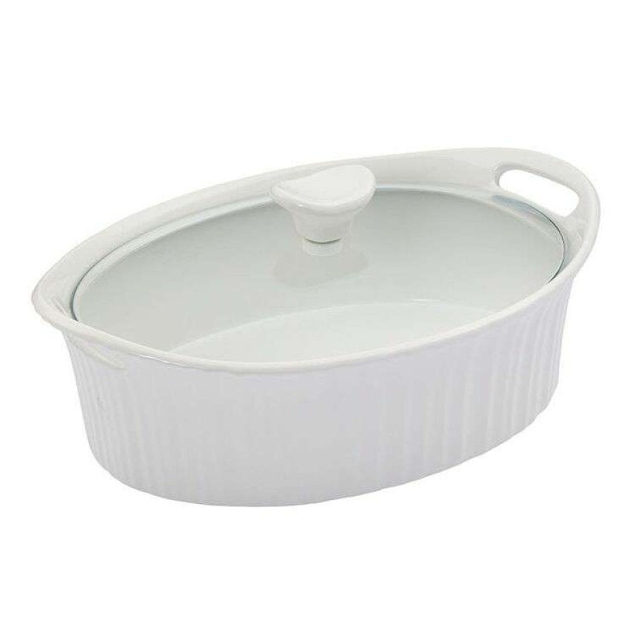 Kitchen & Dining * | Corningware French White Ovenware Oval Casserole 1.4L