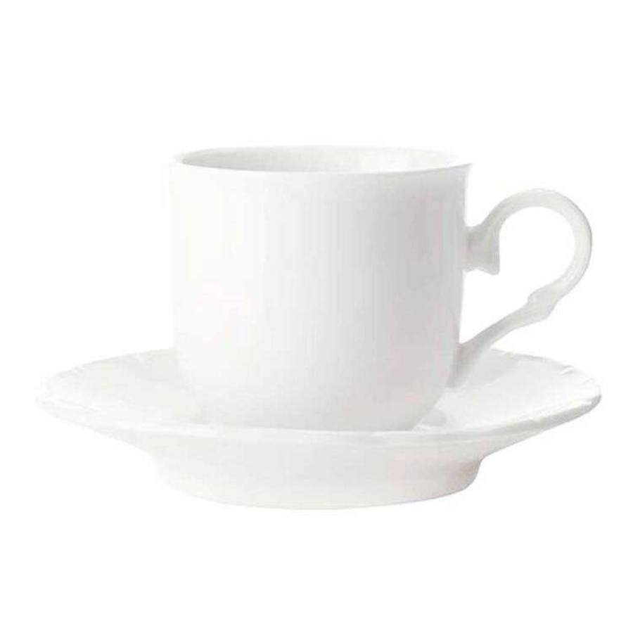 Kitchen & Dining * | Casa Domani Casual White Florence Demi Cup And Saucer 80Ml