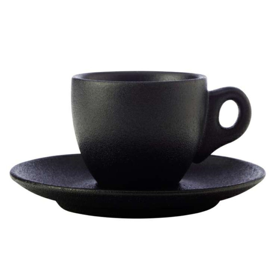 Kitchen & Dining * | Maxwell & Williams Caviar Demi Cup & Saucer 100Ml Black