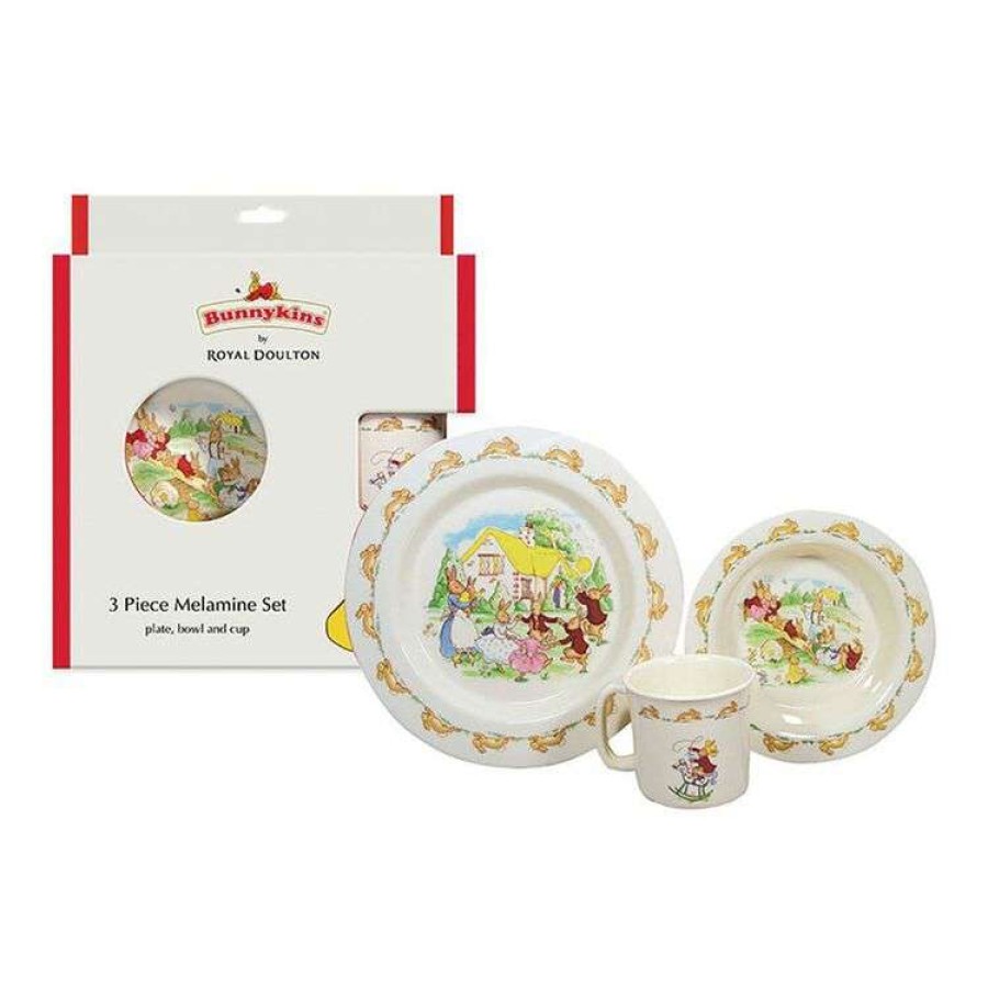 Kitchen & Dining * | Bunnykins 3-Piece Melamine Set Playing Design