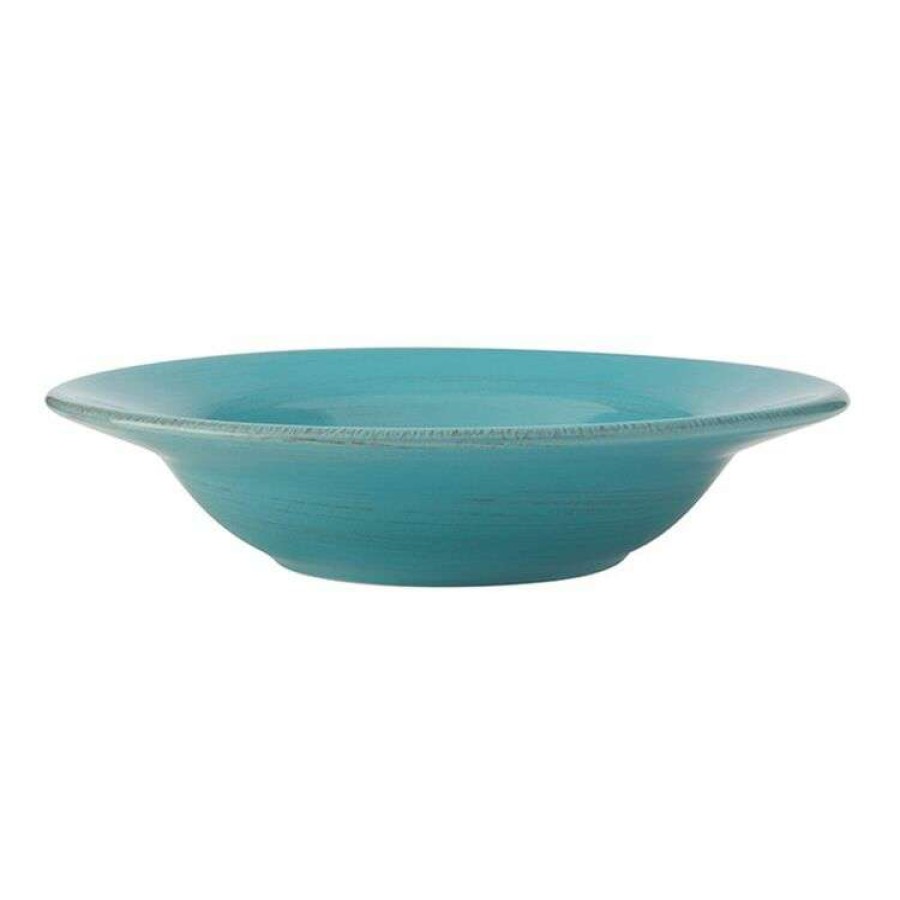 Kitchen & Dining * | Casa Domani Portofino Turquoise Rimmed Soup 25Cm