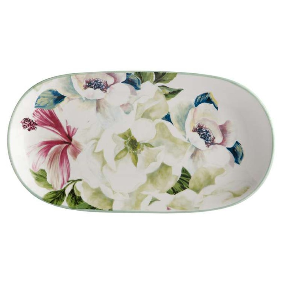 Kitchen & Dining * | Casa Domani Magnolia Oval Platter 33X17Cm Gift Boxed