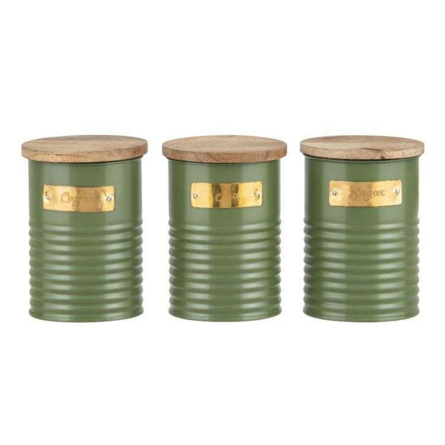 Kitchen & Dining * | Academy Milton Canister Asst Designs Green 32X46X47Cm