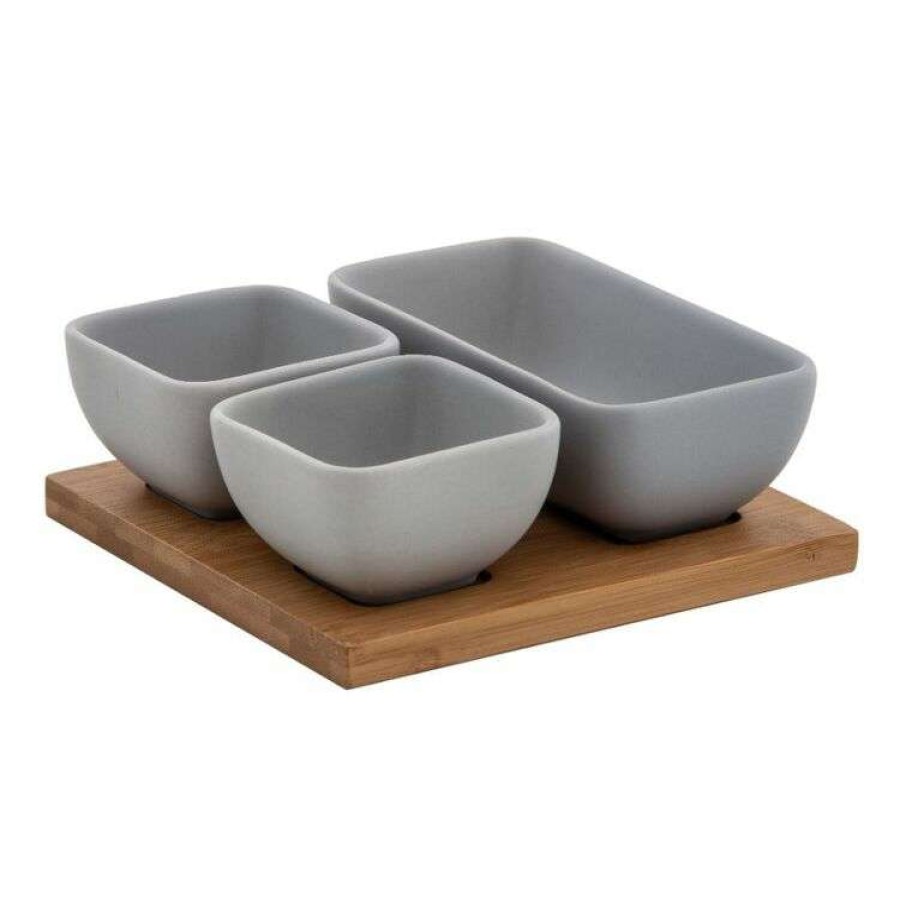 Kitchen & Dining * | Davis & Waddell Lindrum Bowls Set Of 3 And Wooden Tray