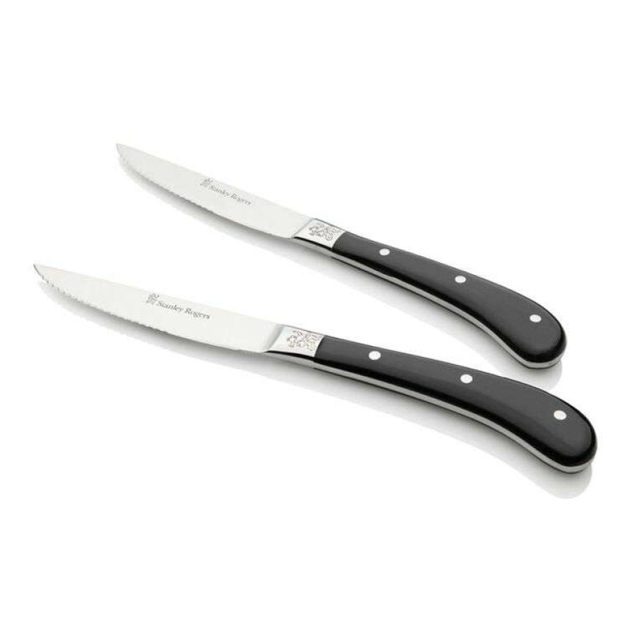 Kitchen & Dining * | Stanley Rogers Pistol Grip 4-Piece Artisan Steak Knife Set Black