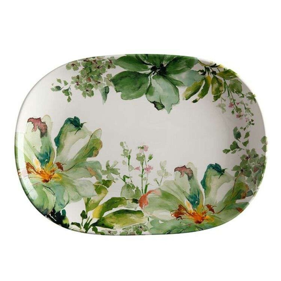 Kitchen & Dining * | Casa Domani Botanical Oval Platter 40 X 28 Cm