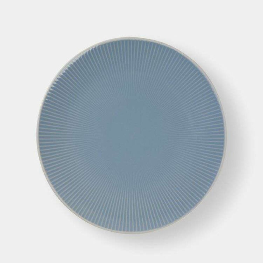 Kitchen & Dining * | Soren Ribbed Dinner Plate 27Cm Blue