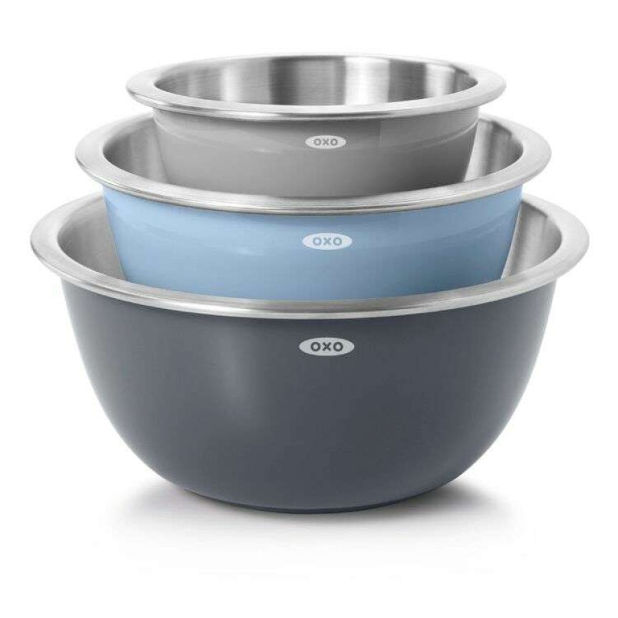 Kitchen & Dining * | Oxo Good Grips 3-Piece Stainless Steel Insulated Mixing Bowl Set