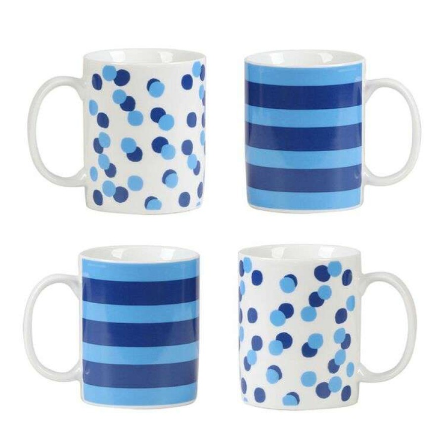 Kitchen & Dining * | Soren Oceana 4-Piece Mug Set Blue