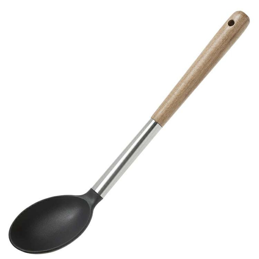 Kitchen & Dining * | S&N By Miguel Maestre Acacia Stainless Steel Silicone Solid Spoon